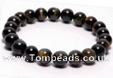 CTB02 7 inch 8mm round blue tiger eye stretch bracelet Wholesale