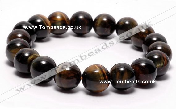 CTB03 7 inches 10mm round blue tiger eye stretch bracelet