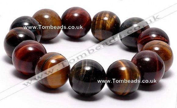 CTB08 7 inches 16mm round tiger eye stretch bracelet wholesale