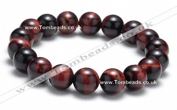 CTB09 7.5 inches 10mm round red tiger eye stretch bracelet