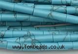 CTB1014 15 inches 2*4mm tube imitation turquoise beads