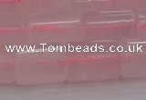 CTB103 15.5 inches 11*15mm faceted tube rose quartz beads