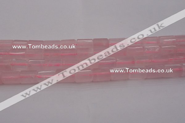 CTB103 15.5 inches 11*15mm faceted tube rose quartz beads