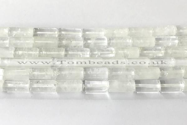 CTB1030 15 inches 8*16mm -8*18mm tube white crystal beads