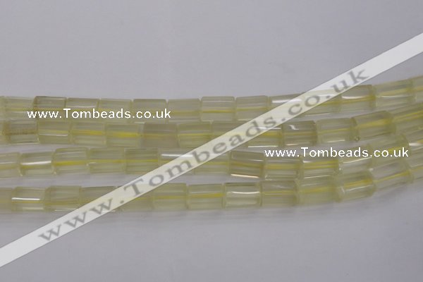 CTB104 15.5 inches 11*15mm faceted tube lemon quartz beads