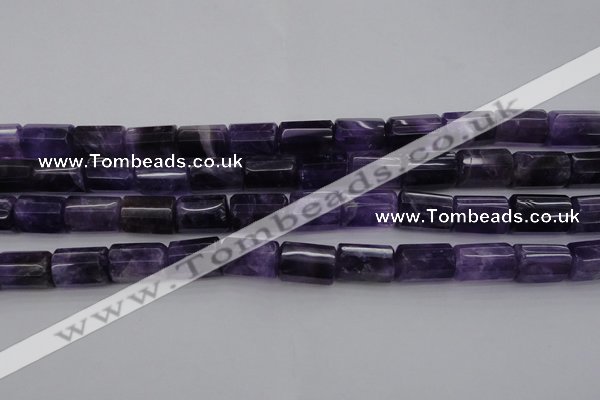 CTB106 15.5 inches 11*15mm faceted tube amethyst gemstone beads