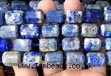 CTB1109 15 inches 12*16mm faceted tube lapis lazuli gemstone beads