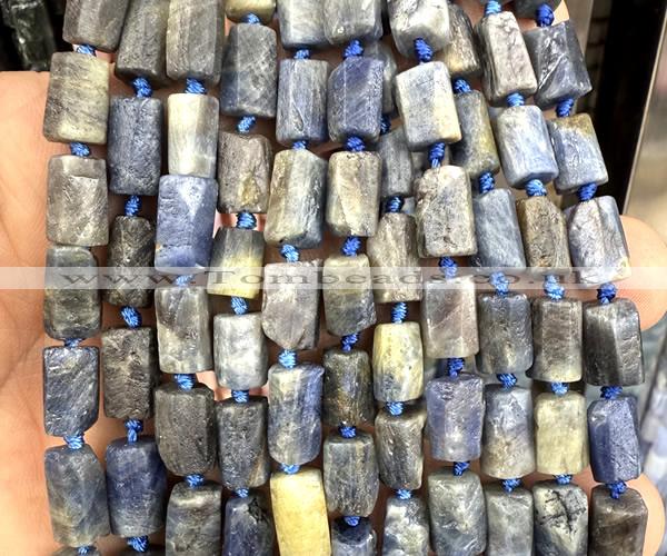 CTB1283 15 inches 6*10mm - 8*12mm faceted tube kyanite beads