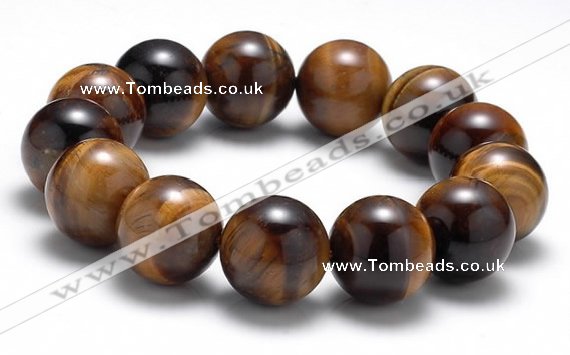 CTB14 8 inches 16mm round yellow tiger eye stretch bracelet