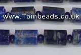 CTB201 15.5 inches 10*15mm faceted tube lapis lazuli gemstone beads