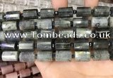 CTB209 15.5 inches 10*15mm faceted tube labradorite beads