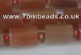 CTB211 15.5 inches 13*18mm faceted tube moonstone beads