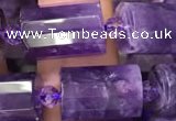 CTB221 15.5 inches 10*15mm faceted tube amethyst beads