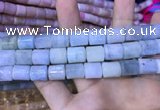 CTB251 15.5 inches 10*12mm tube natural aquamarine beads