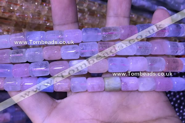 CTB253 15.5 inches 8*10mm - 8*12mm tube natural morganite beads