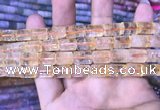 CTB254 15.5 inches 8*12mm tube natural citrine gemstone beads