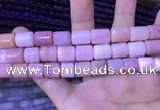 CTB256 15.5 inches 10*10mm - 10*13mm tube natural pink opal beads