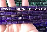 CTB257 15.5 inches 8*10mm tube natural amethyst gemstone beads