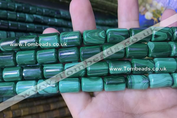 CTB260 15.5 inches 10*15mm tube natural malachite gemstone beads