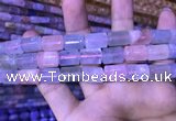 CTB262 15.5 inches 9*11mm - 9*13mm triangle natural morganite beads