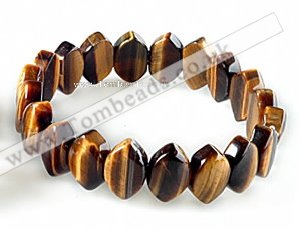 CTB28 7.5 inches 5*10*15mm oval tiger eye stretch bracelet