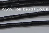 CTB300 15.5 inches 3*6mm tube black stone beads wholesale