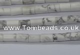 CTB304 15.5 inches 4*6mm tube white howlite beads wholesale