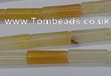 CTB321 15.5 inches 4*13mm tube yellow jade beads wholesale