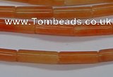 CTB322 15.5 inches 4*13mm tube red aventurine beads wholesale