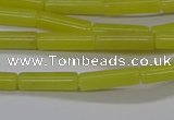 CTB323 15.5 inches 4*13mm tube lemon jade beads wholesale