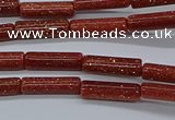 CTB328 15.5 inches 4*13mm tube goldstone beads wholesale