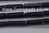 CTB329 15.5 inches 4*13mm tube blue goldstone beads wholesale