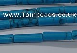 CTB342 15.5 inches 4*13mm tube imitation turquoise beads wholesale