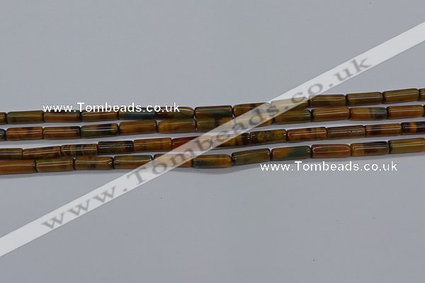 CTB352 15.5 inches 4*13mm tube tiger eye beads wholesale