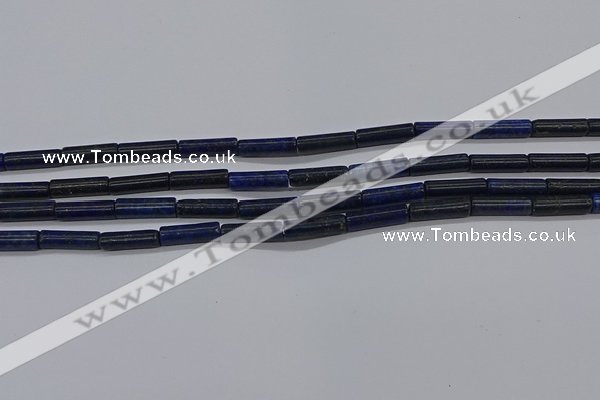 CTB357 15.5 inches 4*13mm tube lapis lazuli beads wholesale