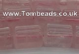 CTB501 15.5 inches 10*13mm triangle rose quartz beads wholesale