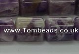 CTB502 15.5 inches 10*13mm triangle dogtooth amethyst beads wholesale