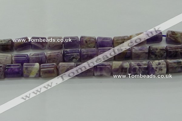 CTB502 15.5 inches 10*13mm triangle dogtooth amethyst beads wholesale