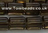 CTB505 15.5 inches 10*13mm triangle smoky quartz beads wholesale