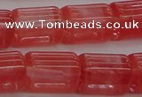 CTB508 15.5 inches 10*13mm triangle cherry quartz beads wholesale