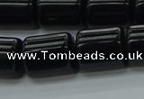 CTB545 15.5 inches 10*13mm triangle black agate beads wholesale