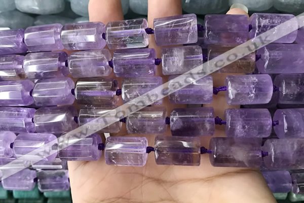 CTB617 15.5 inches 11*16mm - 12*18mm faceted tube ametrine beads