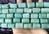 CTB623 15.5 inches 11*16mm - 12*18mm faceted tube amazonite beads