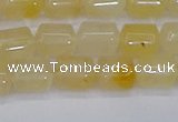 CTB701 15.5 inches 6*8mm tube yellow jade beads wholesale