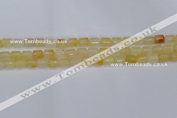 CTB701 15.5 inches 6*8mm tube yellow jade beads wholesale