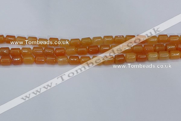 CTB703 15.5 inches 6*8mm tube pink aventurine beads wholesale