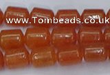 CTB704 15.5 inches 6*8mm tube red aventurine beads wholesale