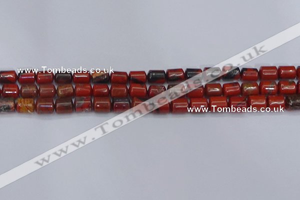 CTB708 15.5 inches 6*8mm tube red jasper beads wholesale