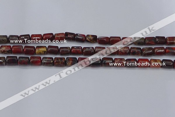 CTB710 15.5 inches 6*8mm tube poppy jasper beads wholesale