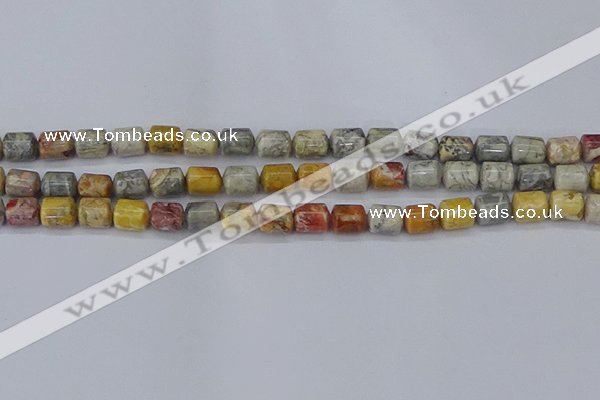 CTB711 15.5 inches 6*8mm tube sky eye stone beads wholesale